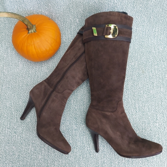 Cole Haan Shoes - Cole Haan Brown Suede Knee-High Boots